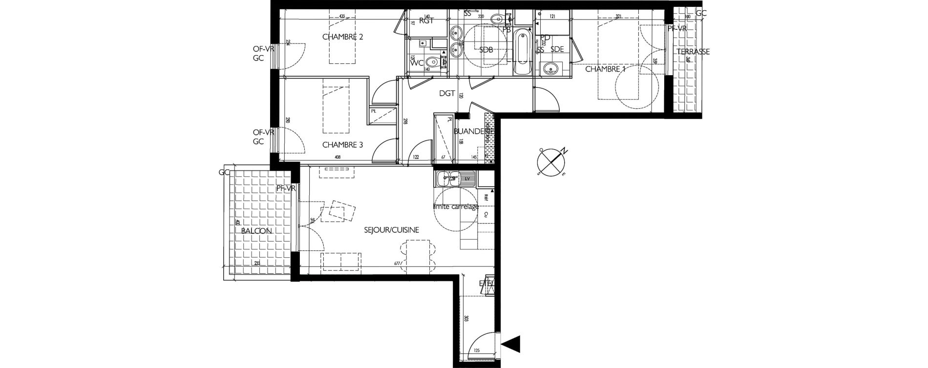 Appartement T4 de 86,70 m2 &agrave; Vanves Clos montholon