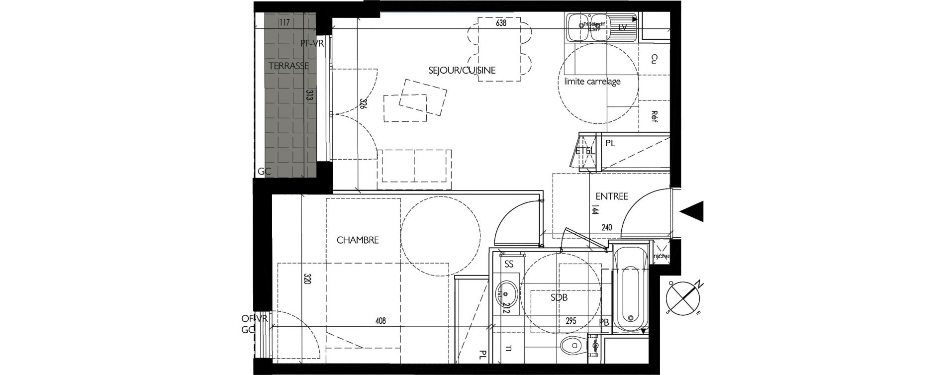 Appartement T2 de 43,10 m2 &agrave; Vanves Clos montholon