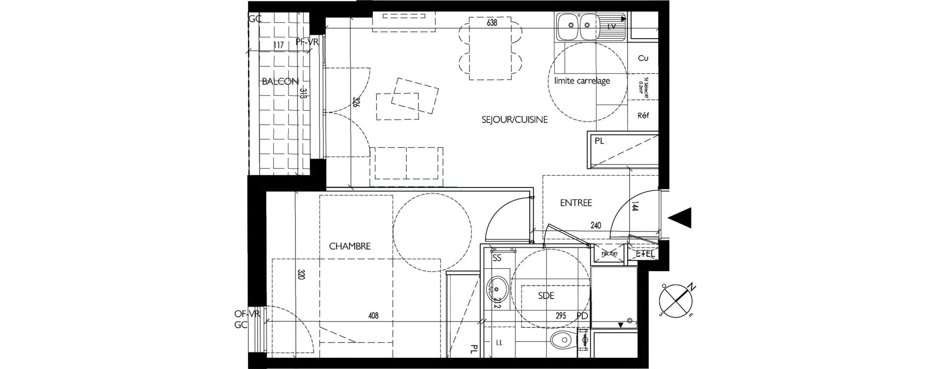 Appartement T2 de 42,90 m2 &agrave; Vanves Clos montholon