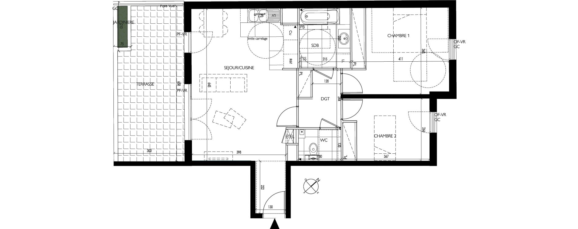 Appartement T3 de 67,20 m2 &agrave; Vanves Clos montholon