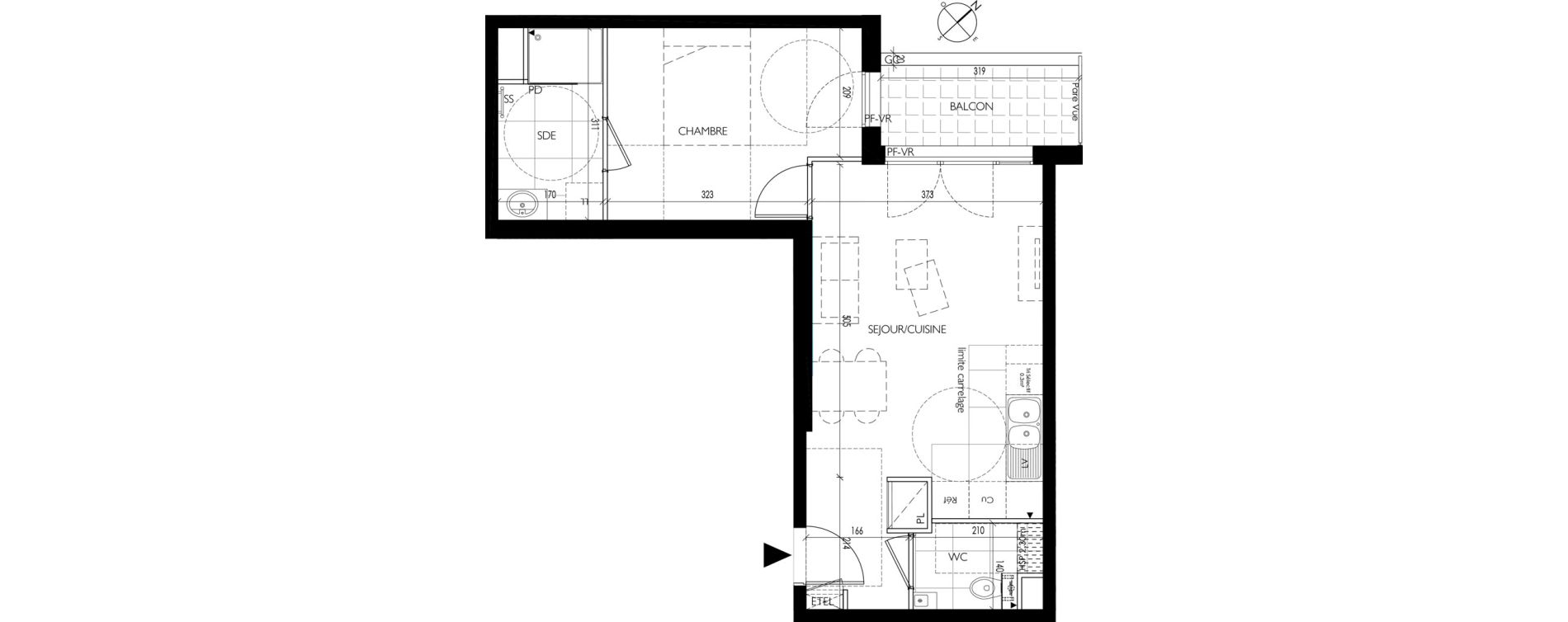 Appartement T2 de 43,00 m2 &agrave; Vanves Clos montholon