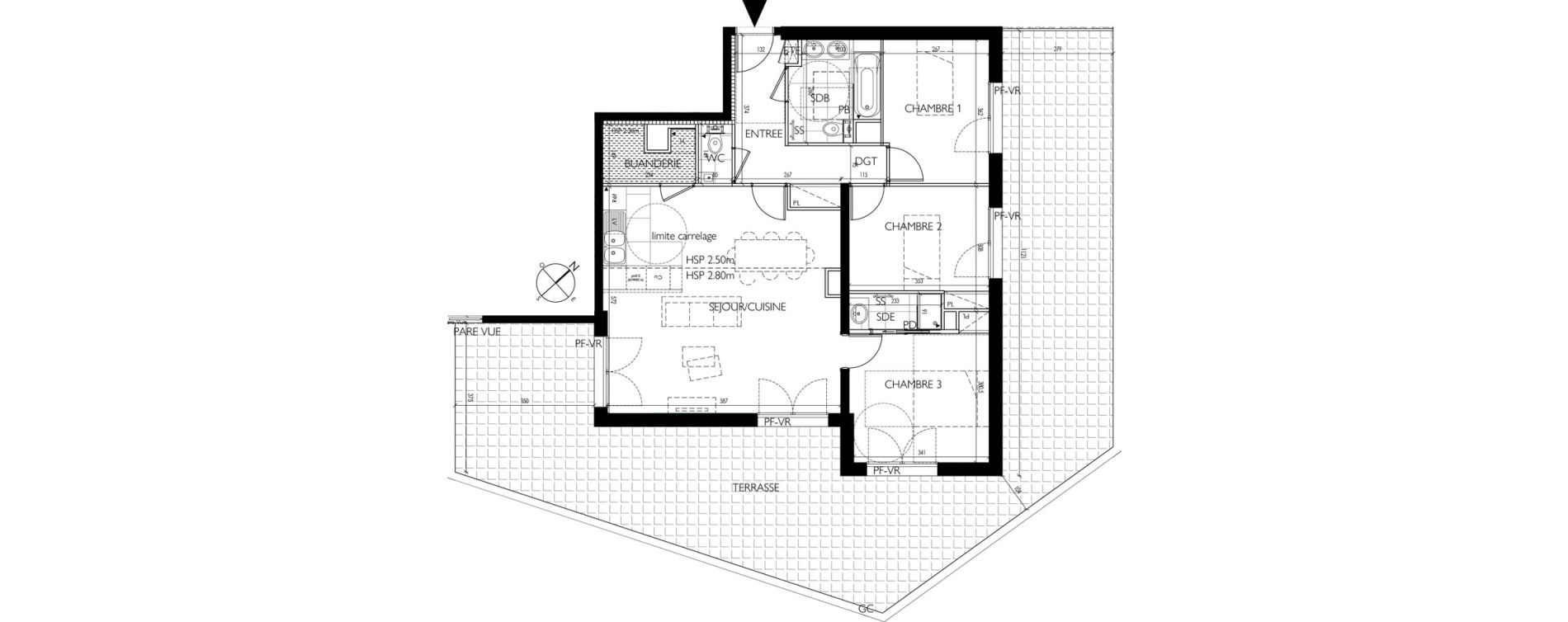 Appartement T4 de 83,50 m2 &agrave; Vanves Clos montholon
