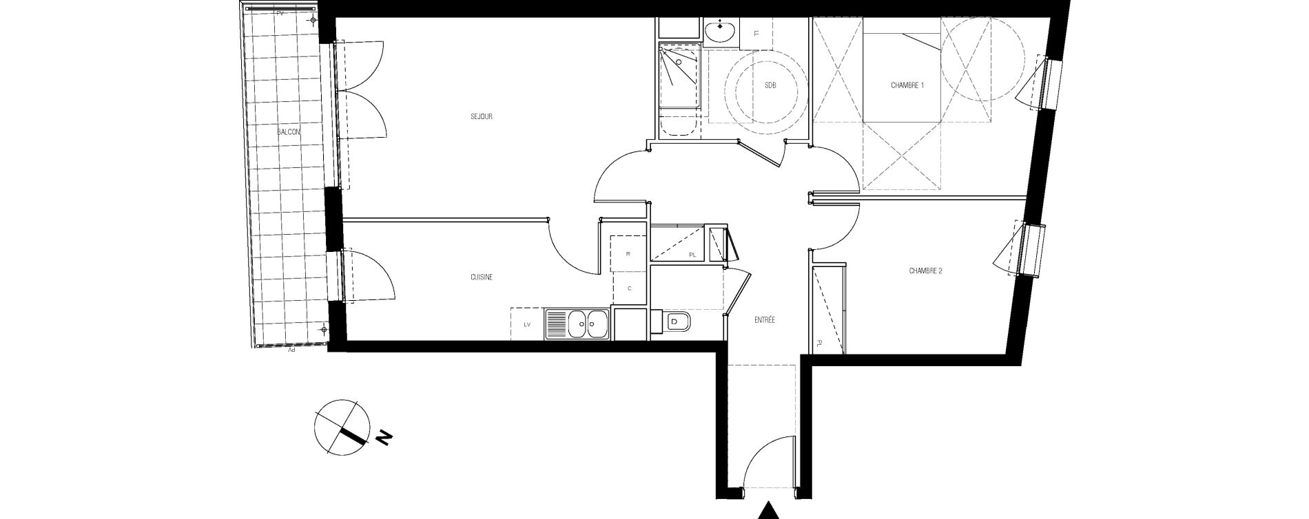 Appartement T3 de 74,30 m2 &agrave; Vanves Saint-remy