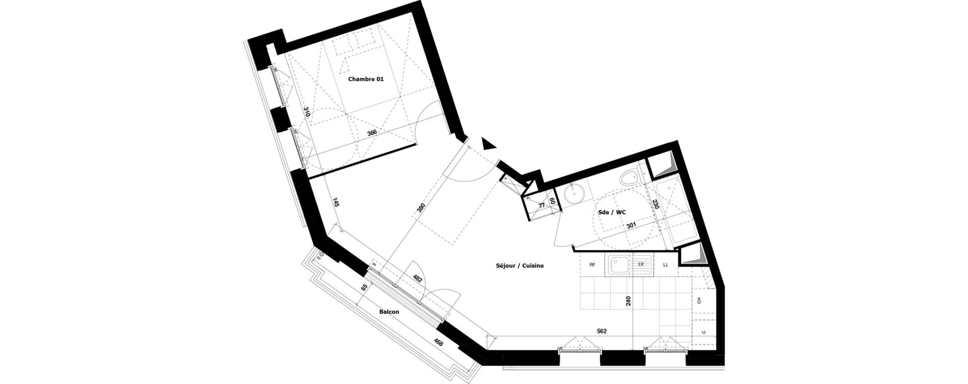 Appartement T2 de 47,33 m2 &agrave; Vanves Jean jaur&egrave;s