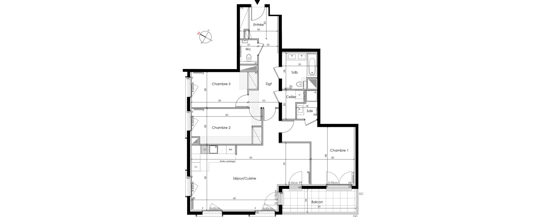 Appartement T4 de 100,79 m2 &agrave; Vanves Parc des expositions