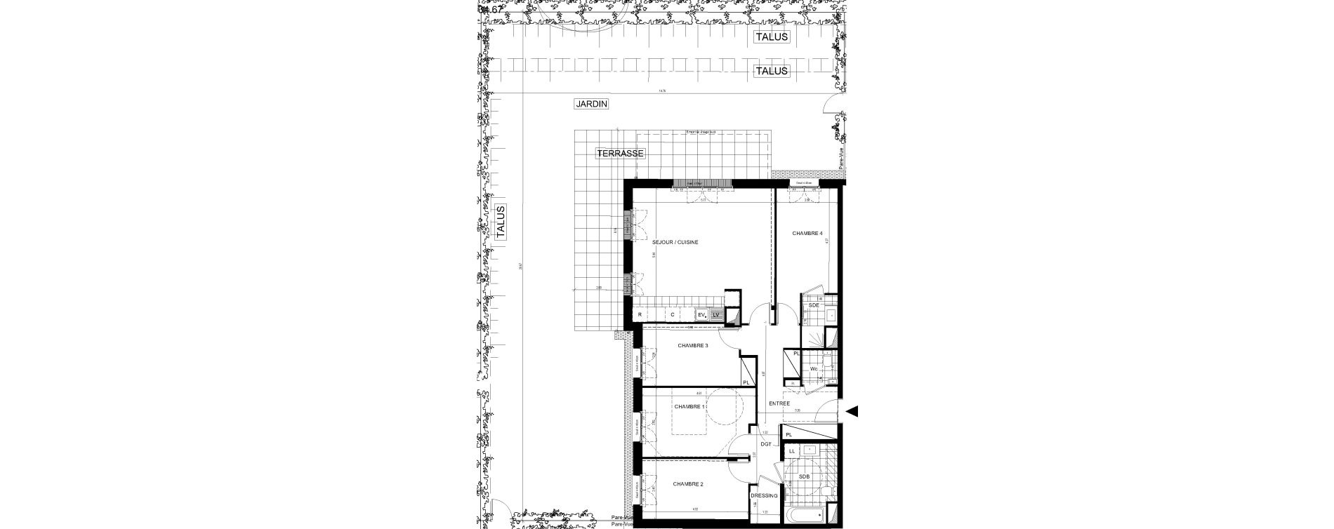 Appartement T5 de 104,36 m2 &agrave; Ville-D'Avray Centre