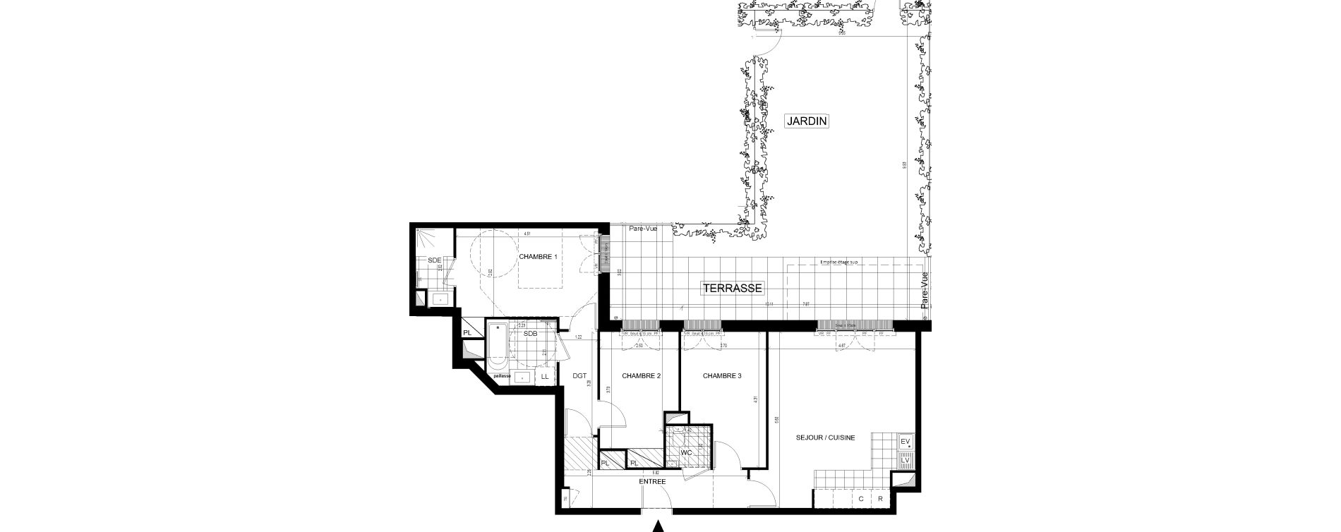 Appartement T4 de 80,66 m2 &agrave; Ville-D'Avray Centre
