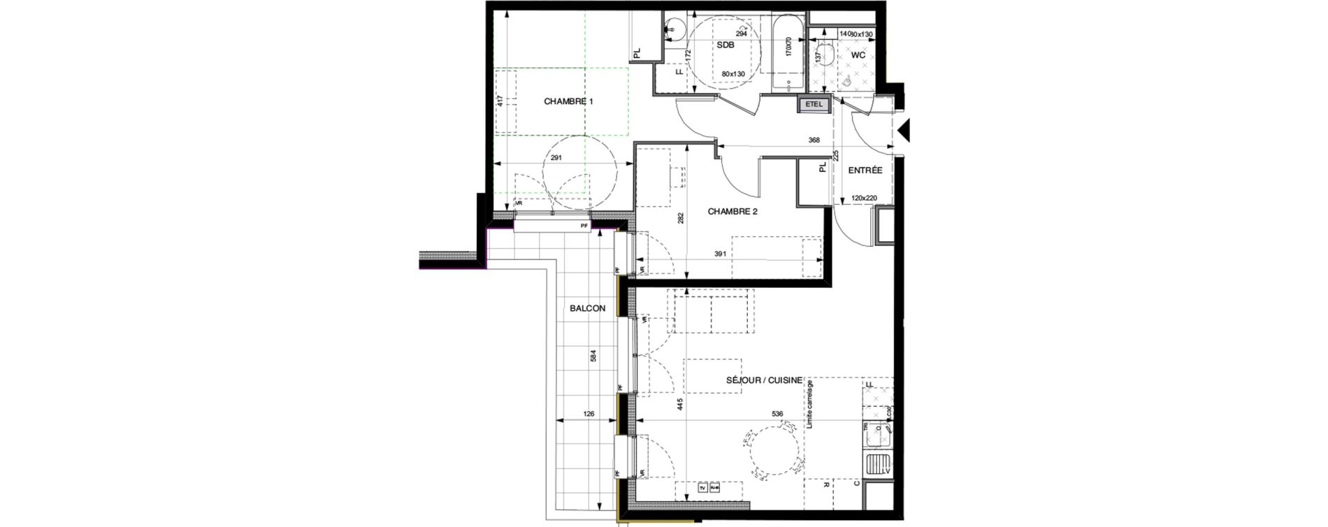 Appartement T3 de 63,50 m2 &agrave; Villeneuve-La-Garenne Boulevard gallieni