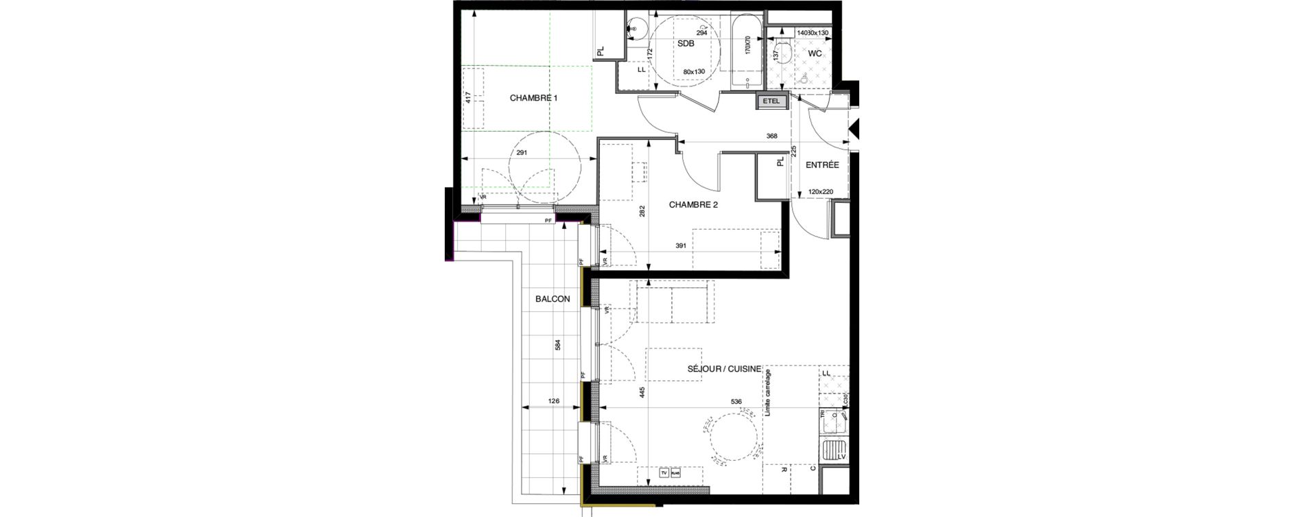 Appartement T3 de 63,50 m2 &agrave; Villeneuve-La-Garenne Boulevard gallieni