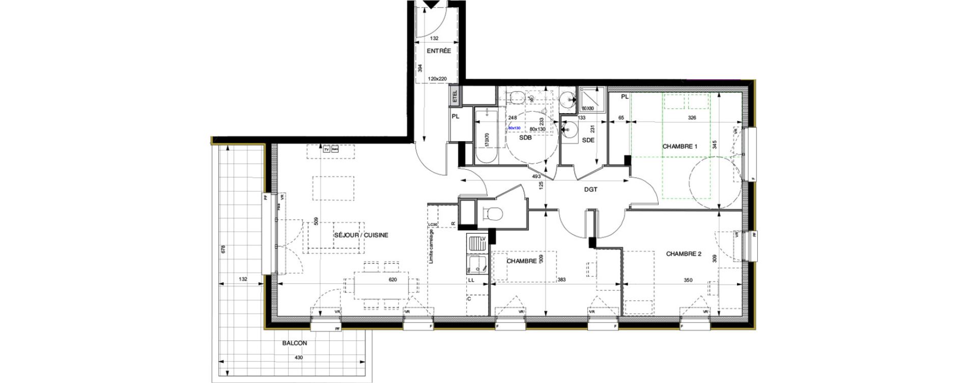 Appartement T4 de 84,00 m2 &agrave; Villeneuve-La-Garenne Boulevard gallieni