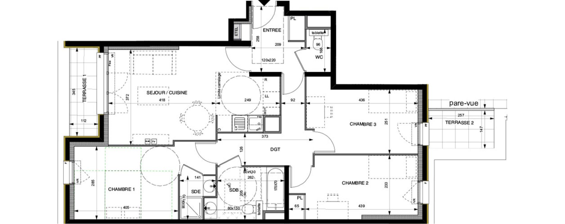 Appartement T4 de 78,80 m2 &agrave; Villeneuve-La-Garenne Boulevard gallieni