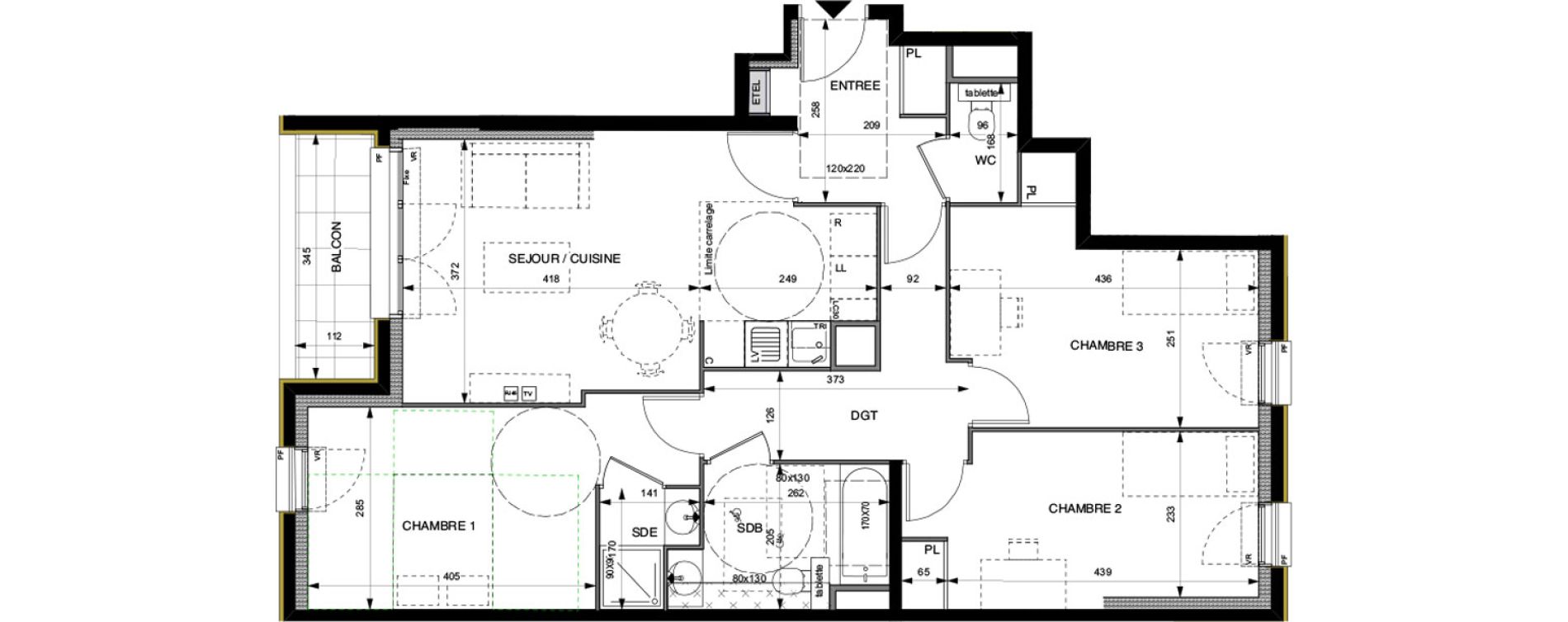 Appartement T4 de 80,20 m2 &agrave; Villeneuve-La-Garenne Boulevard gallieni