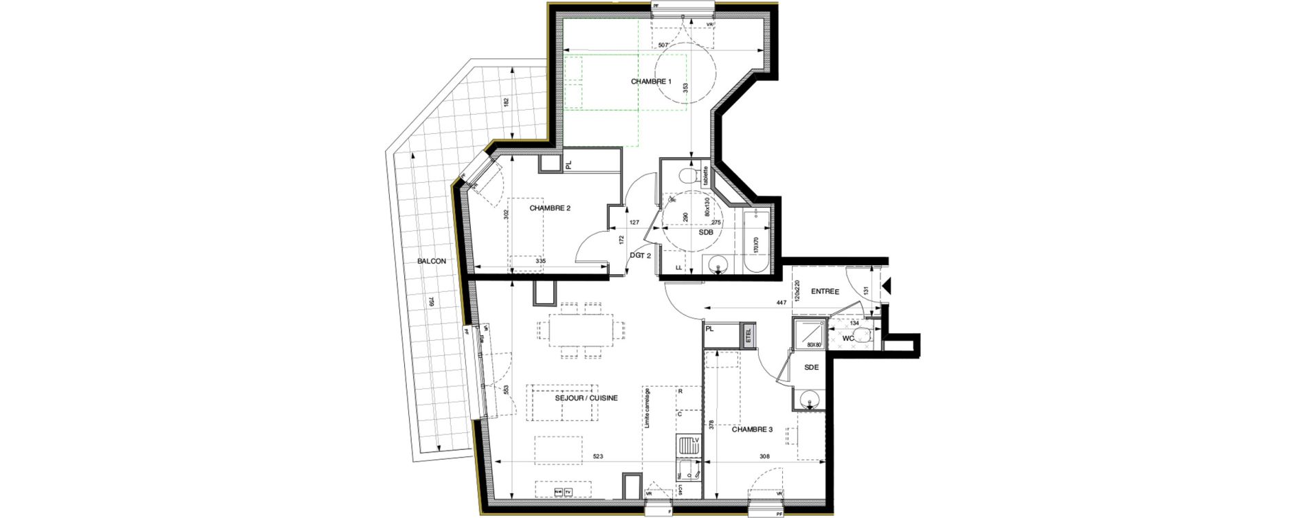 Appartement T4 de 83,40 m2 &agrave; Villeneuve-La-Garenne Boulevard gallieni