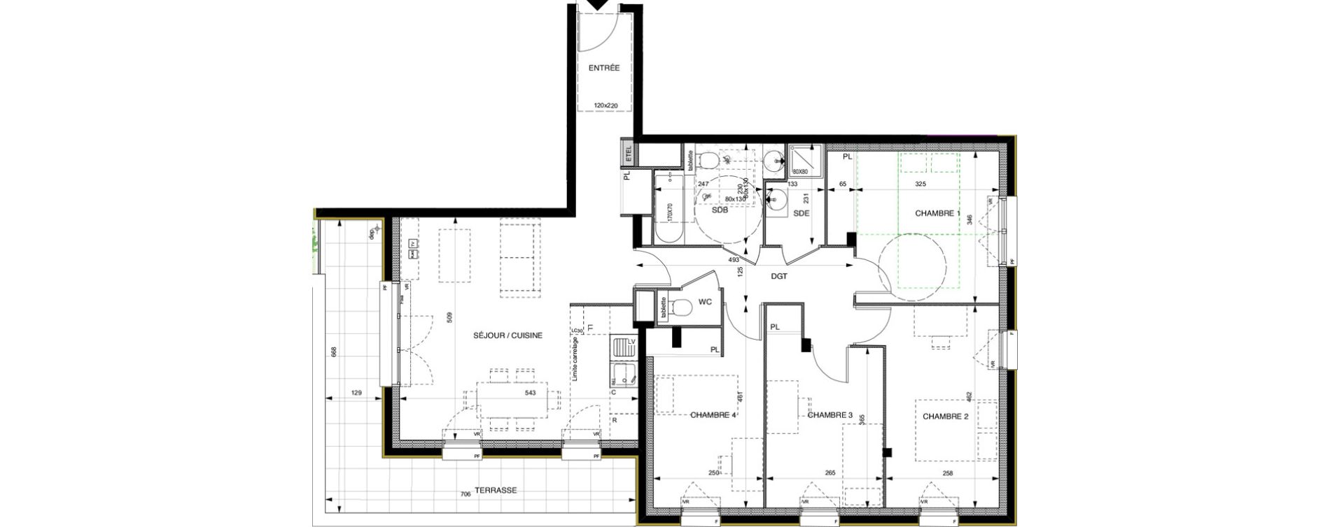 Appartement T5 de 95,50 m2 &agrave; Villeneuve-La-Garenne Boulevard gallieni