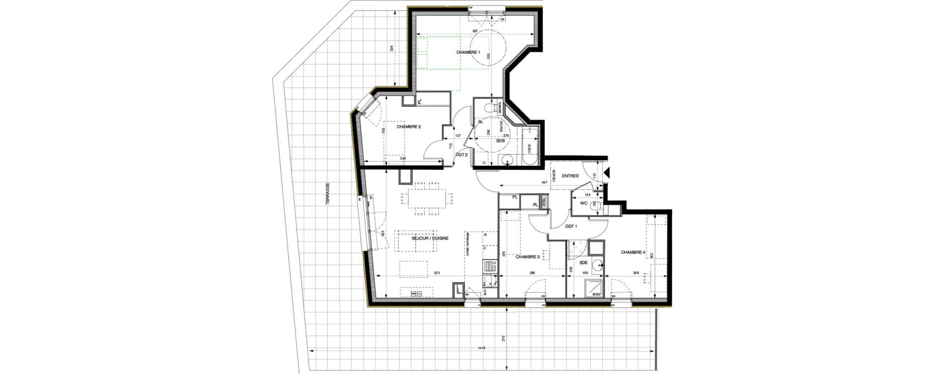 Appartement T5 de 97,90 m2 &agrave; Villeneuve-La-Garenne Boulevard gallieni