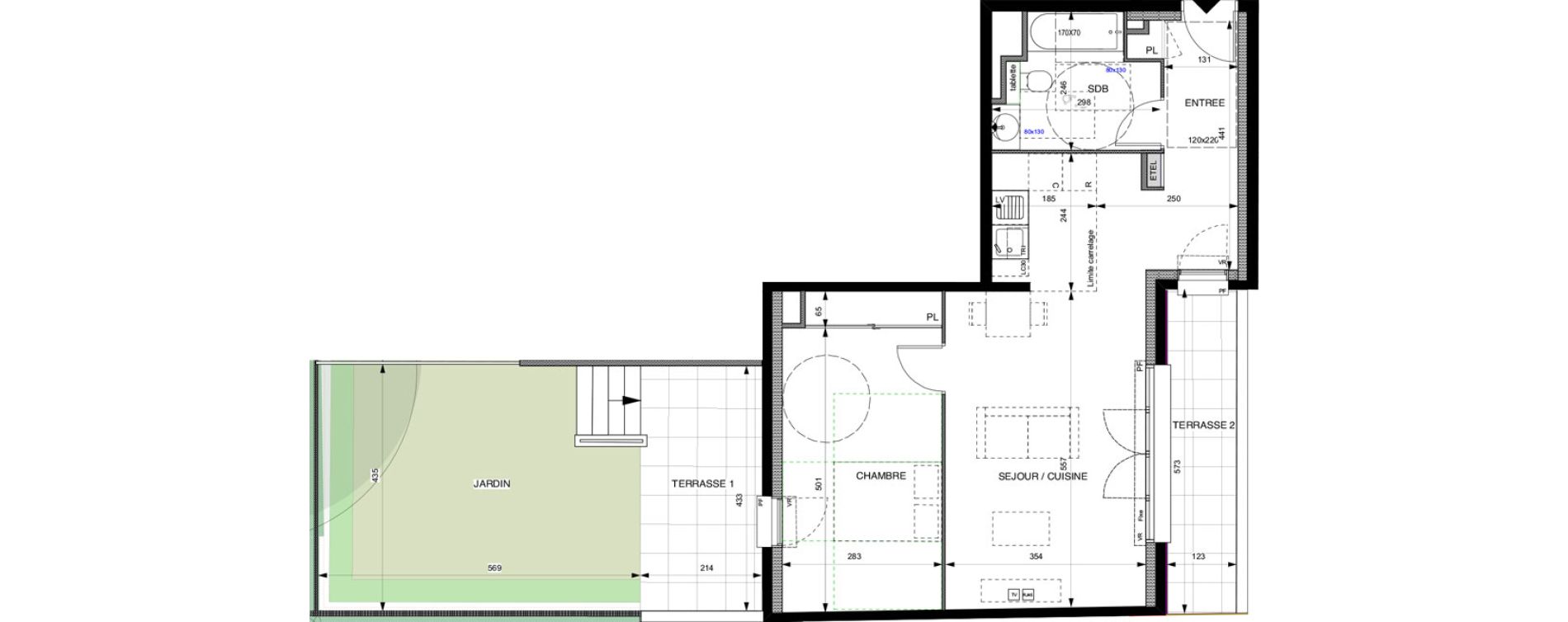 Appartement T2 de 54,50 m2 &agrave; Villeneuve-La-Garenne Boulevard gallieni