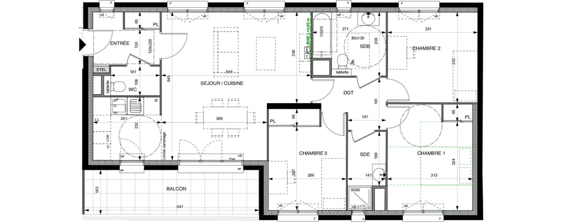 Appartement T4 de 86,00 m2 &agrave; Villeneuve-La-Garenne Boulevard gallieni