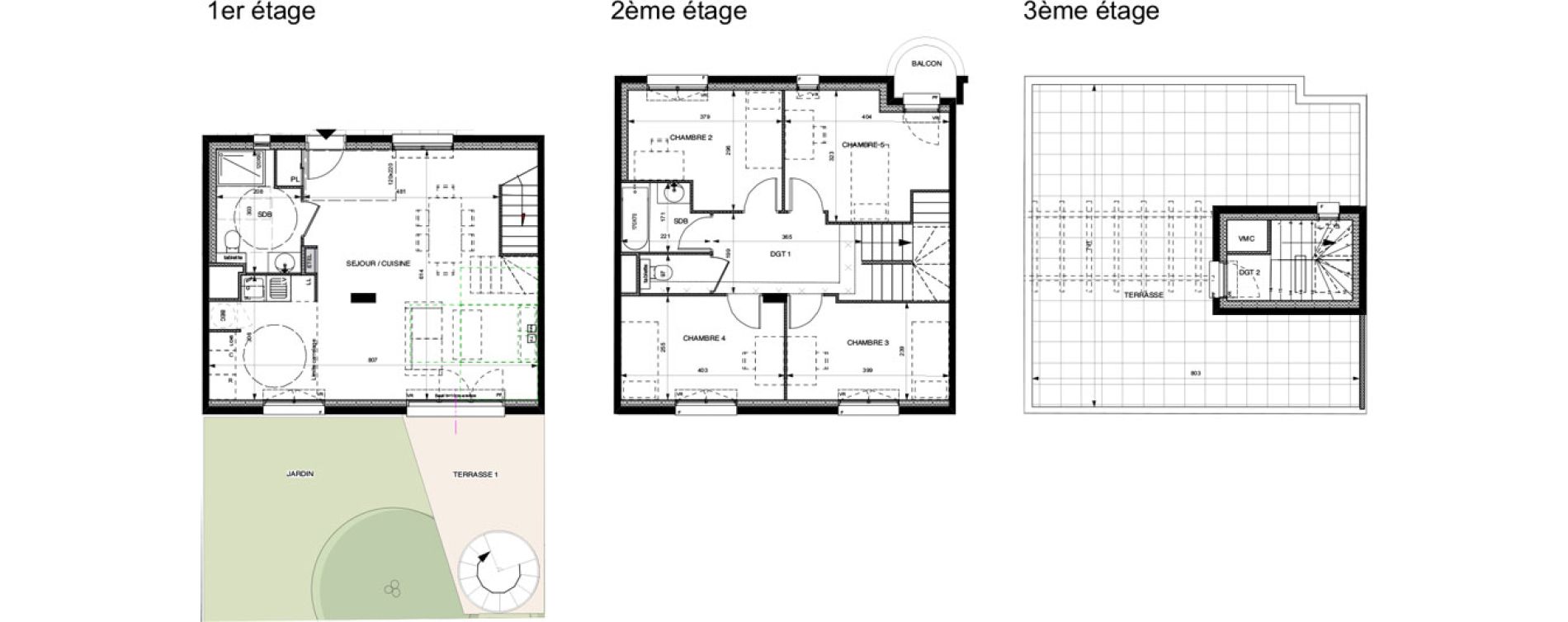 Duplex T5 de 98,10 m2 &agrave; Villeneuve-La-Garenne Boulevard gallieni