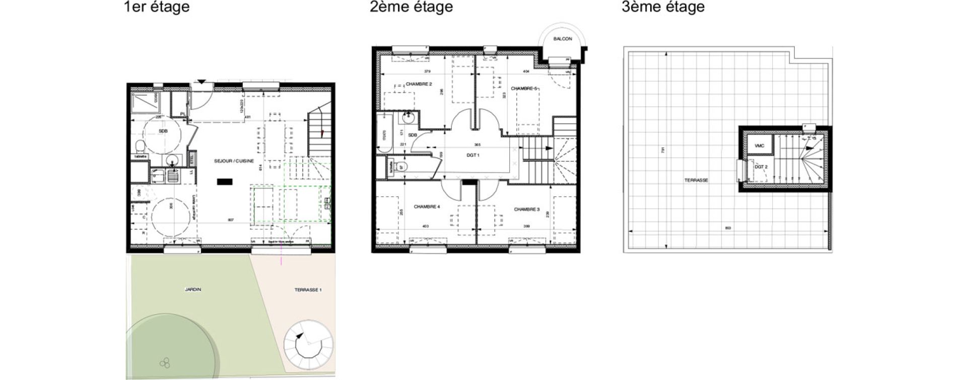 Duplex T5 de 98,60 m2 &agrave; Villeneuve-La-Garenne Boulevard gallieni