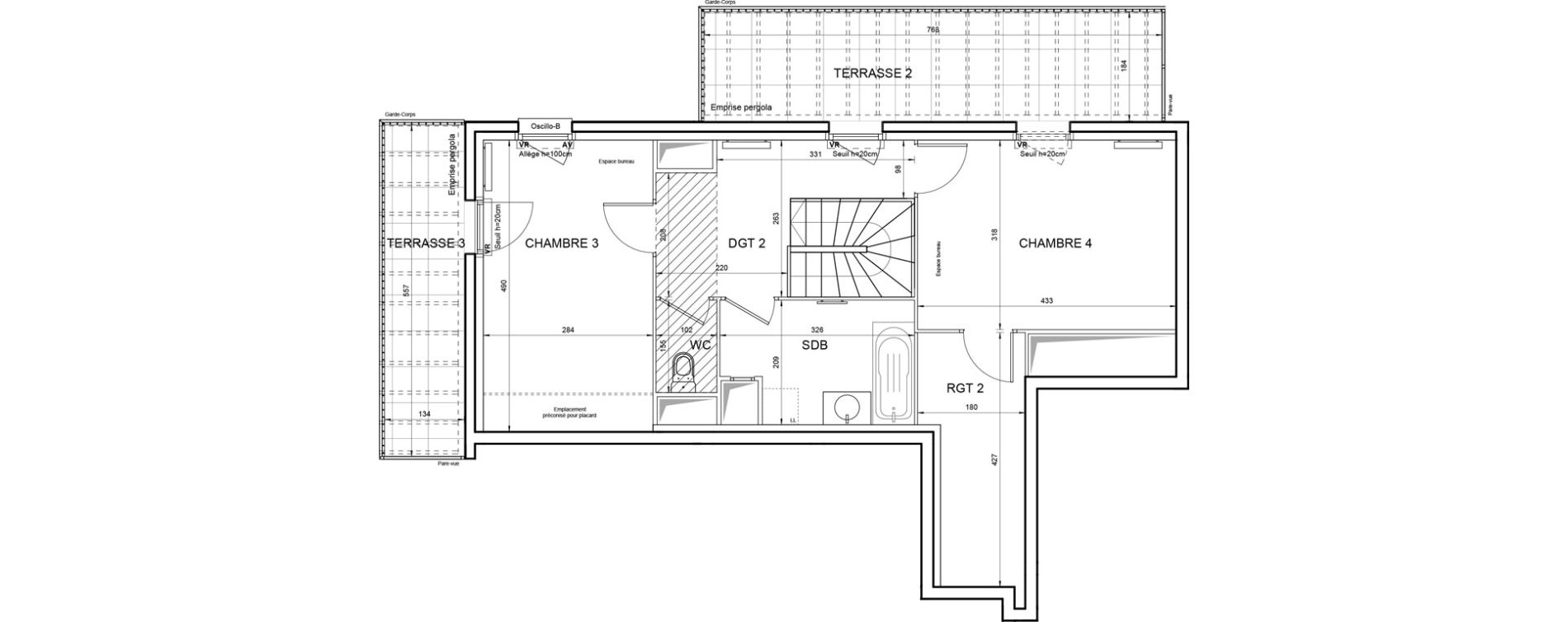 Duplex T5 de 111,95 m2 &agrave; Villeneuve-La-Garenne Boulevard gallieni