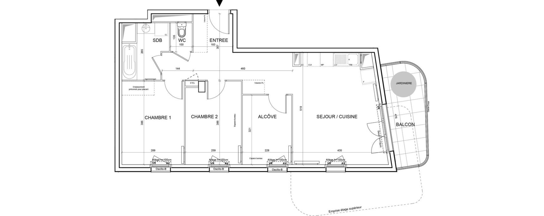 Appartement T3 de 66,92 m2 &agrave; Villeneuve-La-Garenne Boulevard gallieni