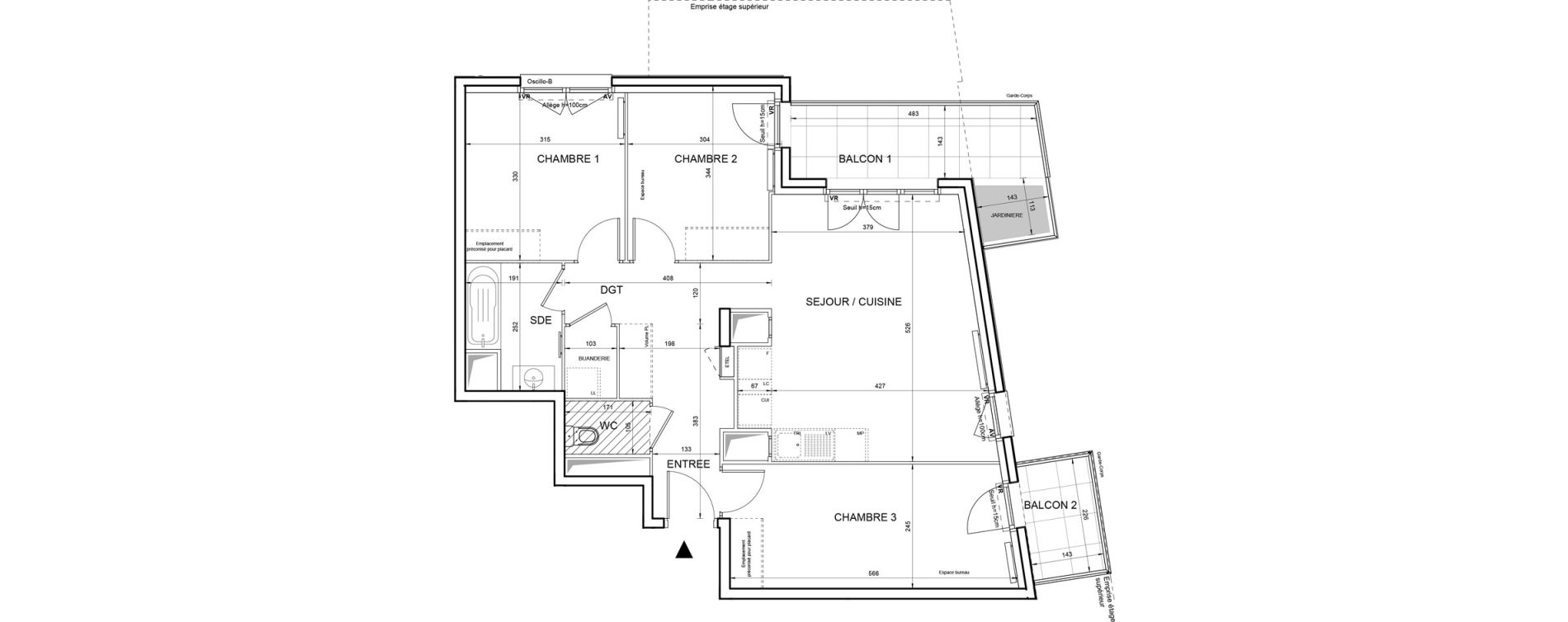 Appartement T4 de 74,30 m2 &agrave; Villeneuve-La-Garenne Boulevard gallieni