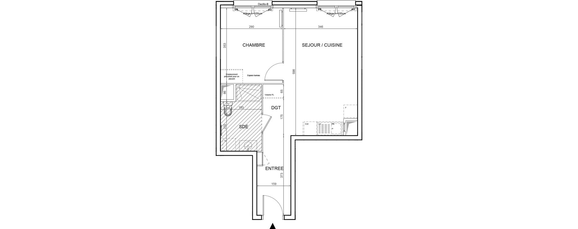 Appartement T2 de 43,72 m2 &agrave; Villeneuve-La-Garenne Boulevard gallieni