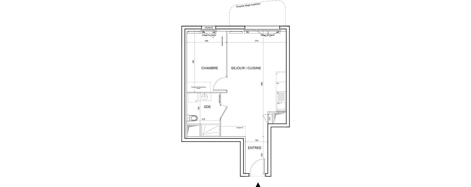 Appartement T2 de 42,13 m2 &agrave; Villeneuve-La-Garenne Boulevard gallieni