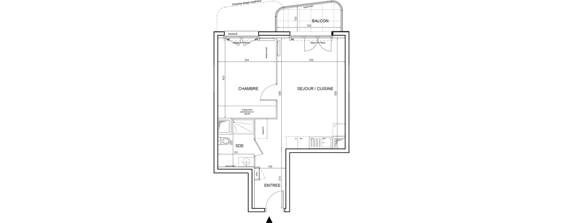 Appartement T2 de 44,72 m2 &agrave; Villeneuve-La-Garenne Boulevard gallieni