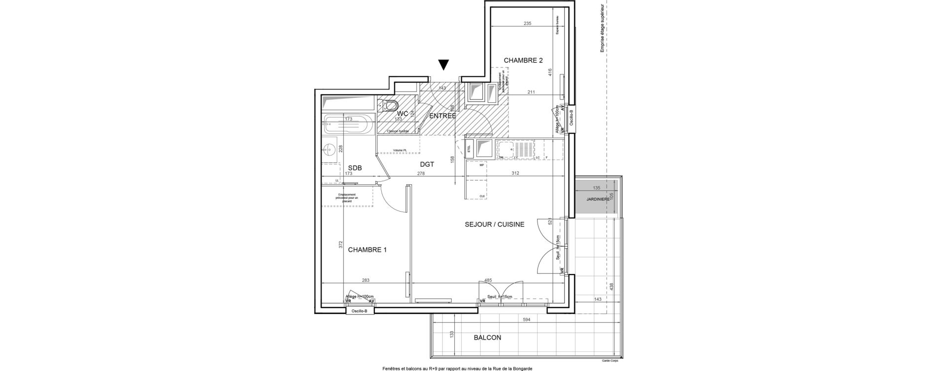 Appartement T3 de 55,39 m2 &agrave; Villeneuve-La-Garenne Boulevard gallieni