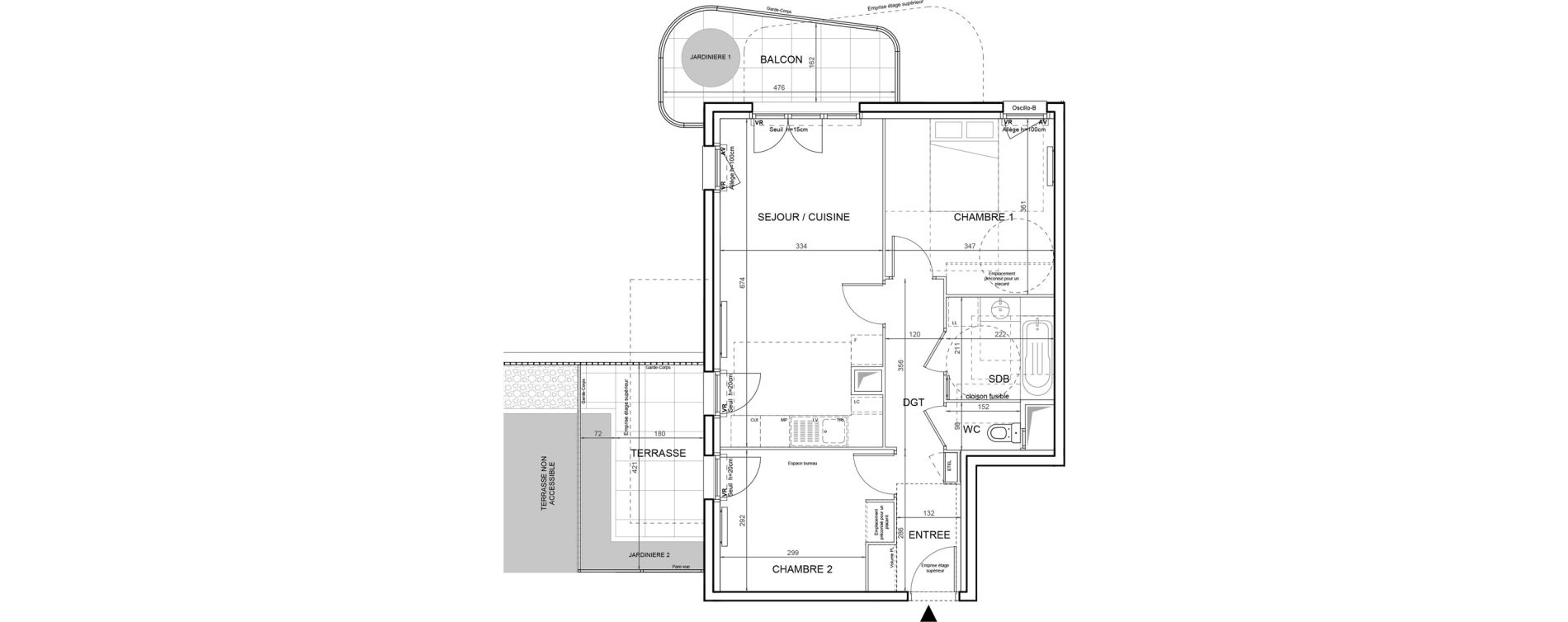 Appartement T3 de 58,64 m2 &agrave; Villeneuve-La-Garenne Boulevard gallieni