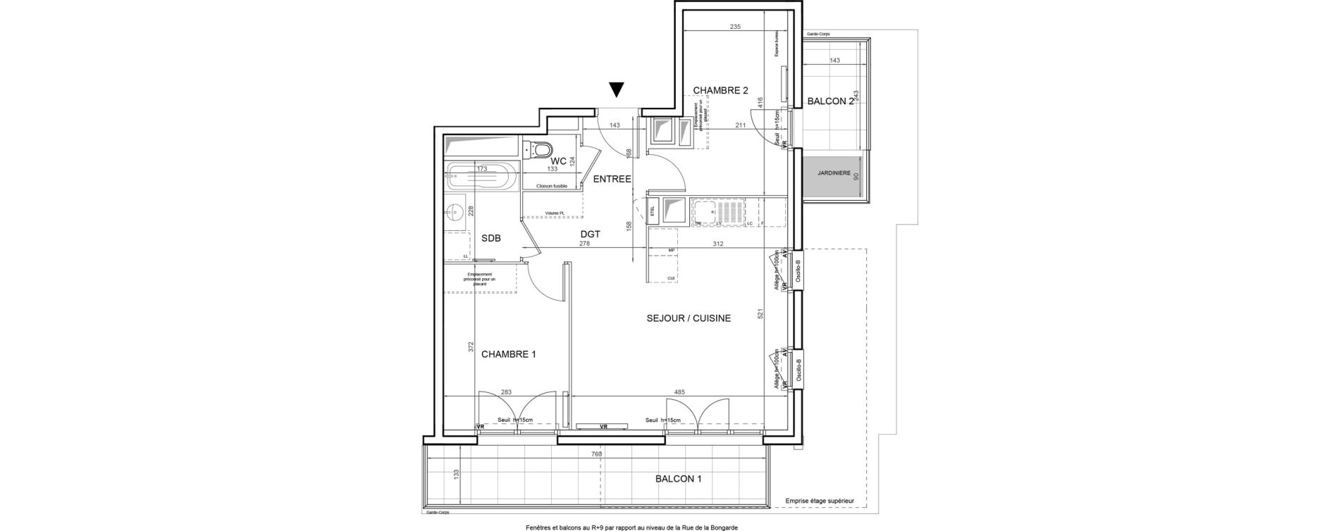 Appartement T3 de 55,39 m2 &agrave; Villeneuve-La-Garenne Boulevard gallieni