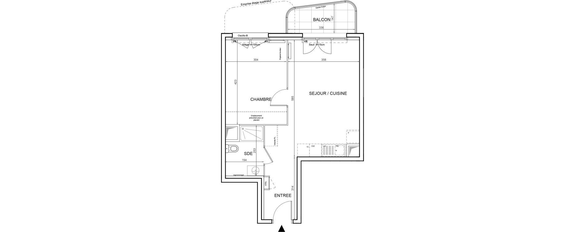 Appartement T2 de 44,72 m2 &agrave; Villeneuve-La-Garenne Boulevard gallieni