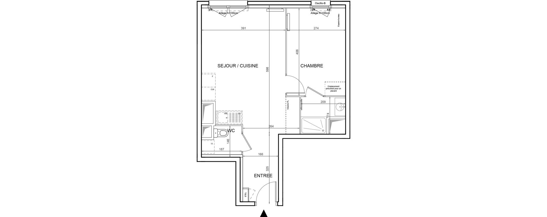 Appartement T2 de 43,80 m2 &agrave; Villeneuve-La-Garenne Boulevard gallieni