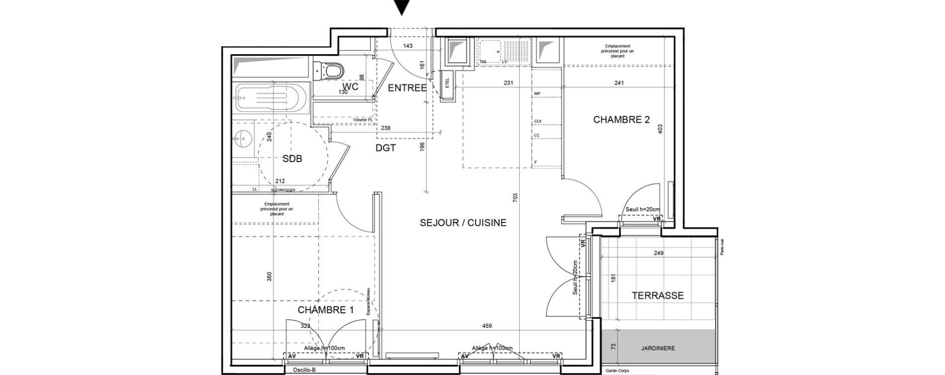 Appartement T3 de 57,75 m2 &agrave; Villeneuve-La-Garenne Boulevard gallieni