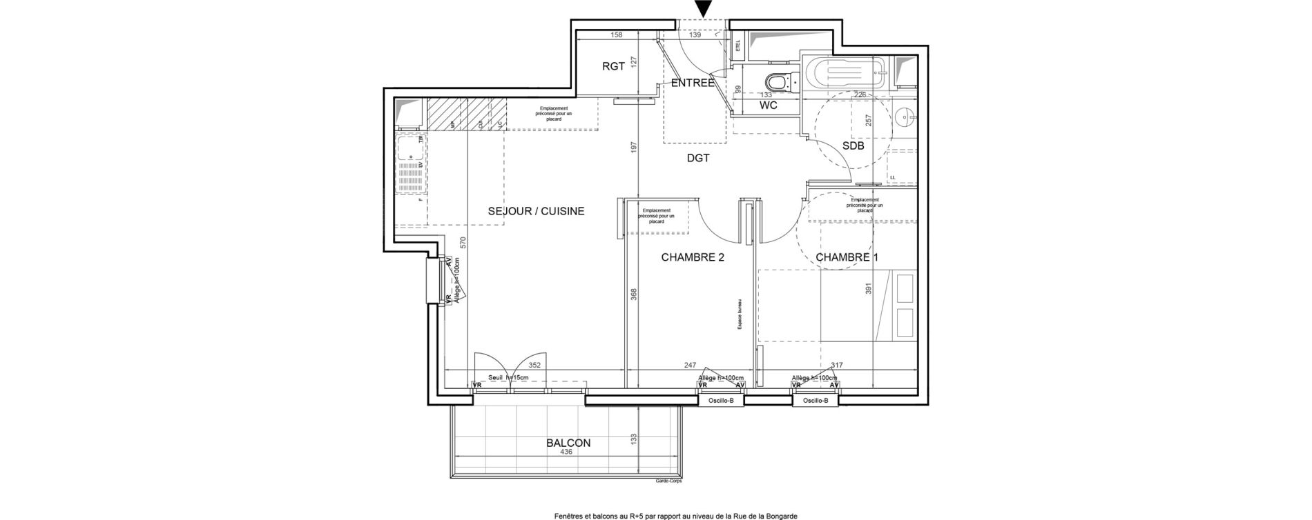 Appartement T3 de 60,54 m2 &agrave; Villeneuve-La-Garenne Boulevard gallieni