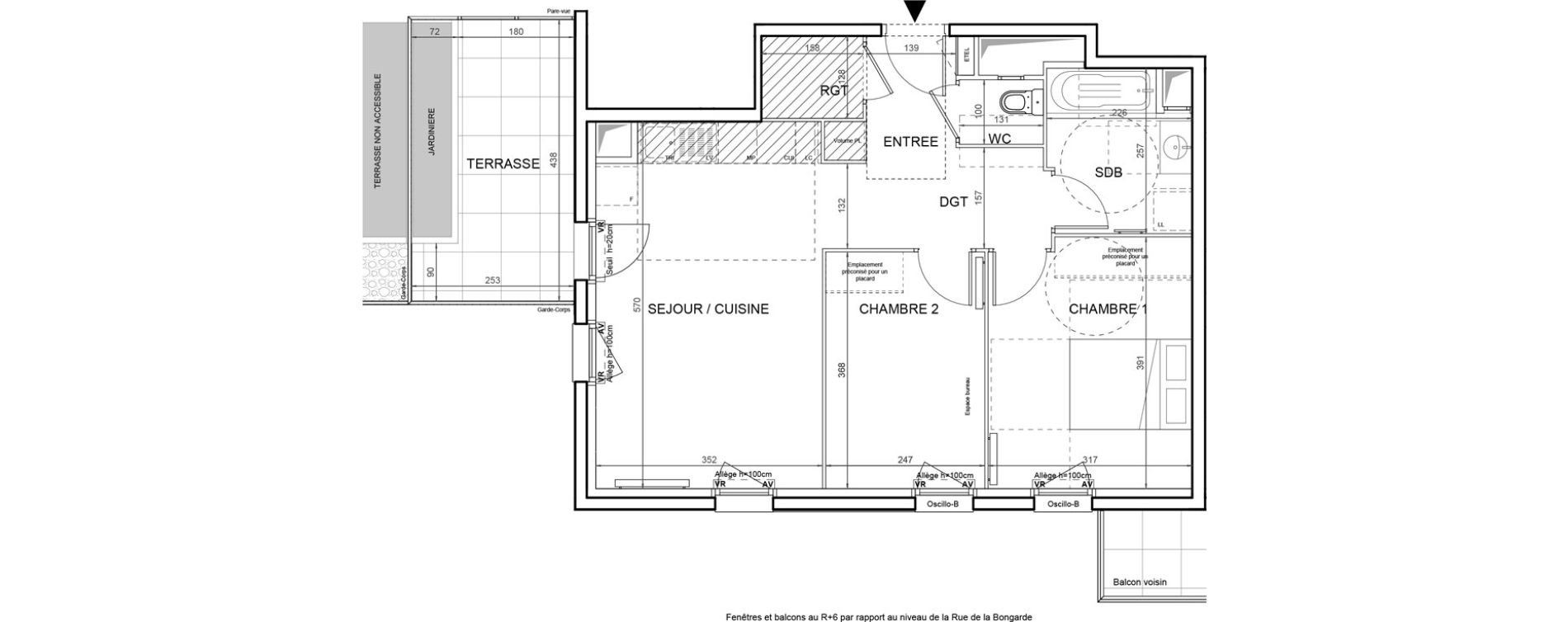 Appartement T3 de 57,27 m2 &agrave; Villeneuve-La-Garenne Boulevard gallieni