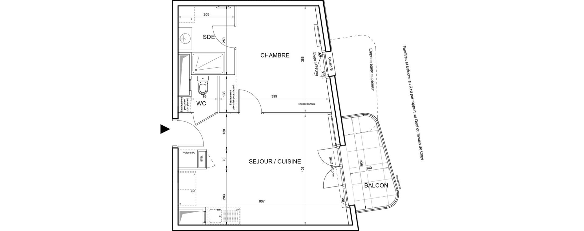 Appartement T2 de 42,08 m2 &agrave; Villeneuve-La-Garenne Boulevard gallieni