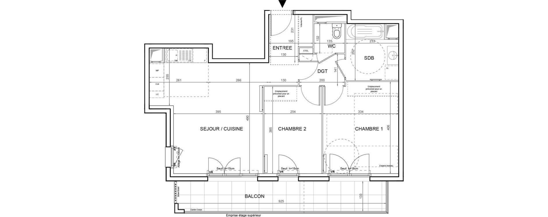 Appartement T3 de 60,98 m2 &agrave; Villeneuve-La-Garenne Boulevard gallieni