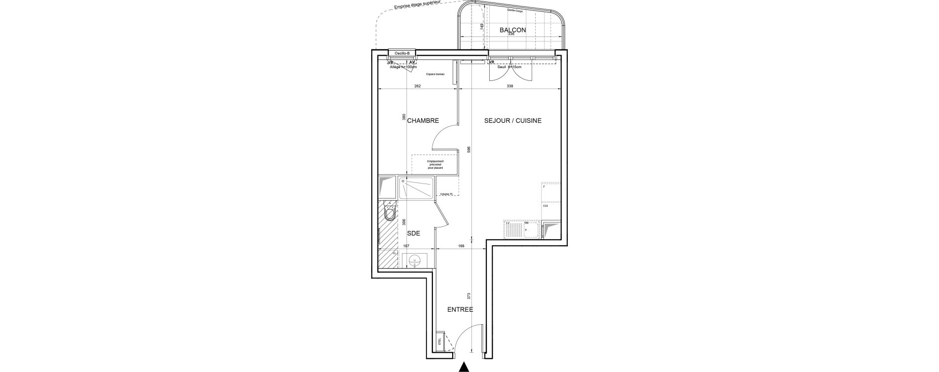 Appartement T2 de 42,44 m2 &agrave; Villeneuve-La-Garenne Boulevard gallieni