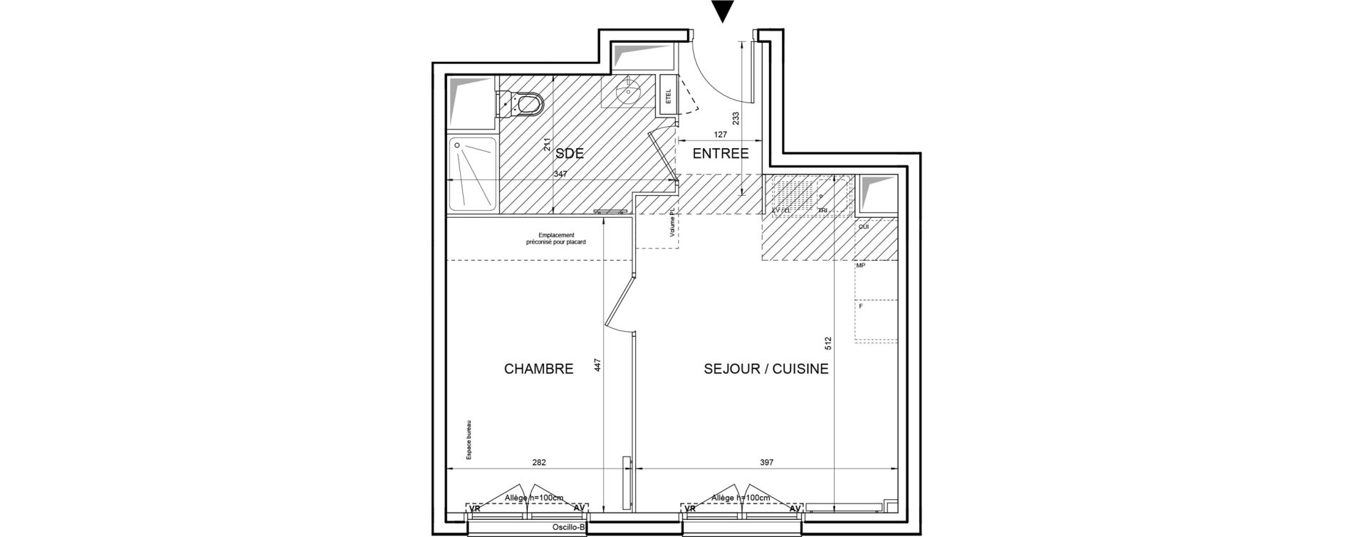 Appartement T2 de 41,00 m2 &agrave; Villeneuve-La-Garenne Boulevard gallieni