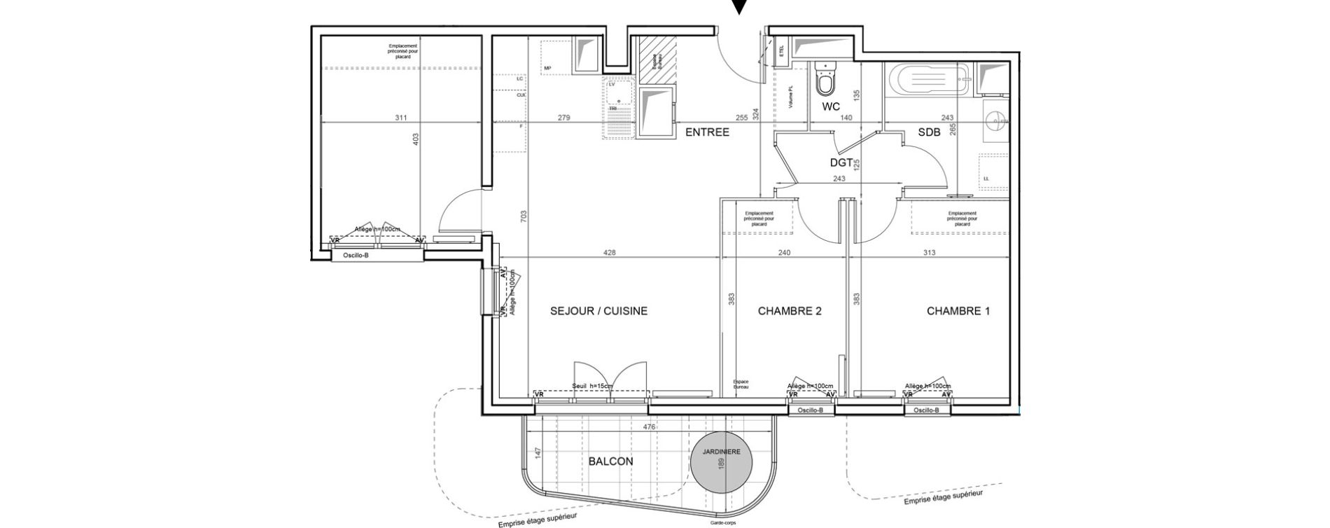 Appartement T4 de 77,15 m2 &agrave; Villeneuve-La-Garenne Boulevard gallieni