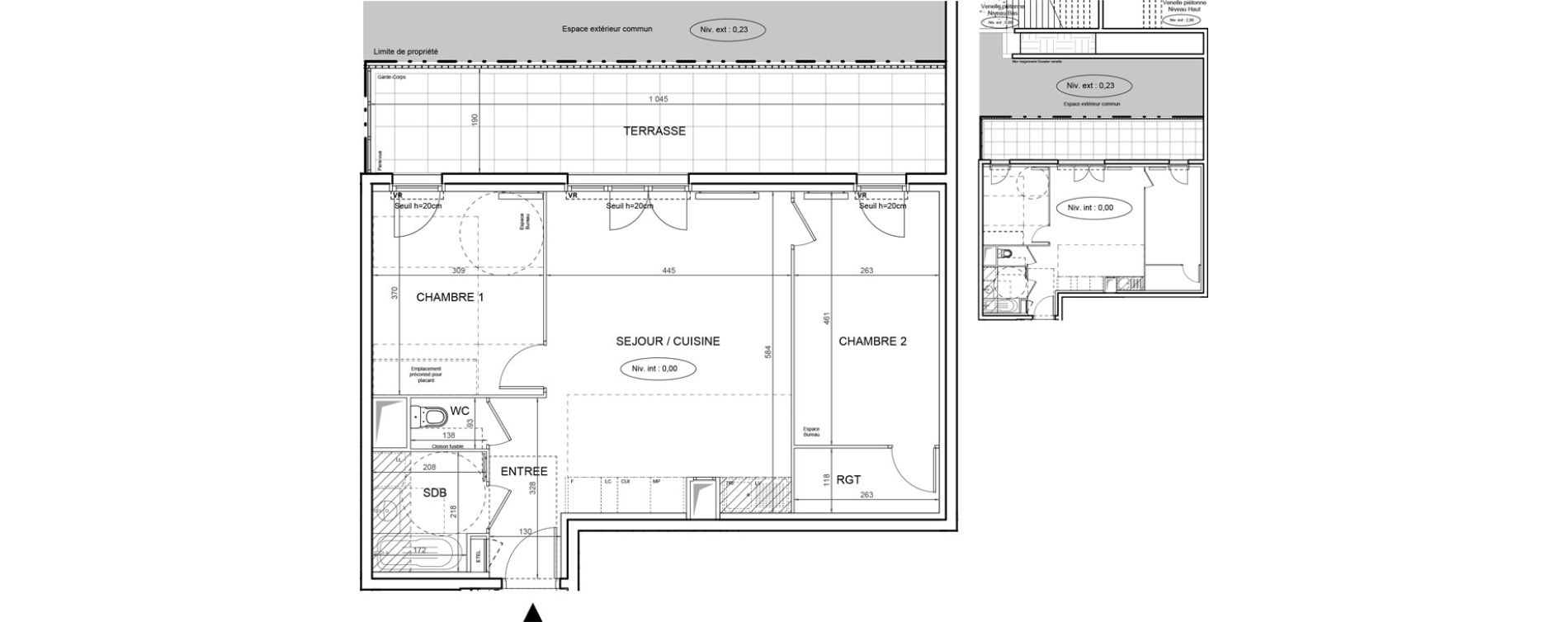 Appartement T3 de 61,65 m2 &agrave; Villeneuve-La-Garenne Boulevard gallieni