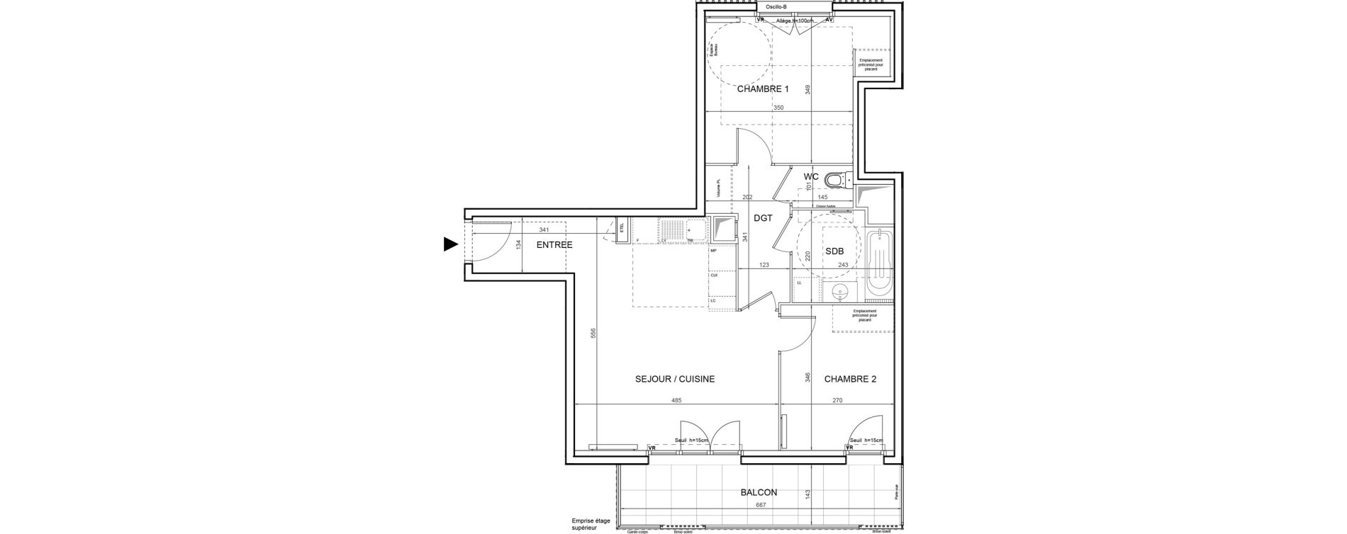 Appartement T3 de 61,77 m2 &agrave; Villeneuve-La-Garenne Boulevard gallieni