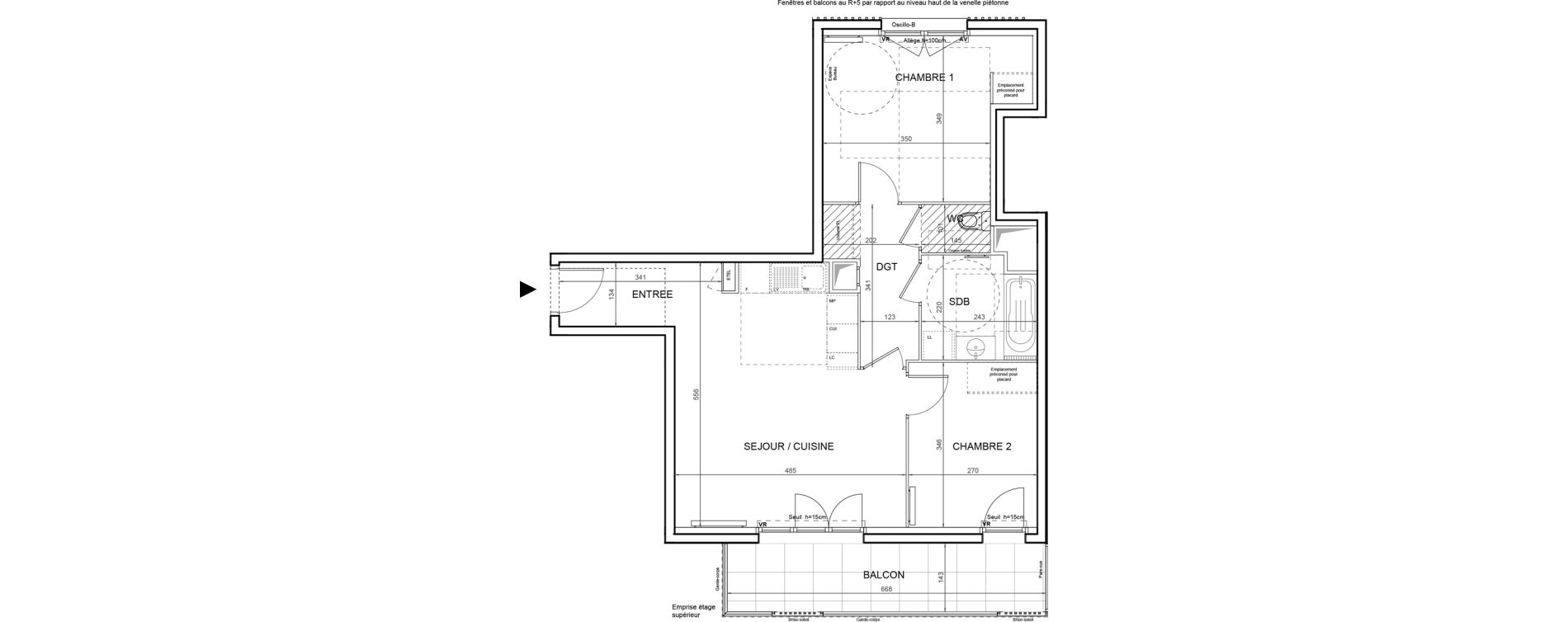 Appartement T3 de 61,77 m2 &agrave; Villeneuve-La-Garenne Boulevard gallieni