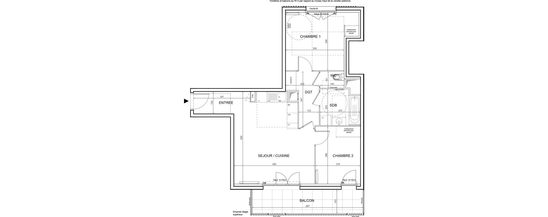 Appartement T3 de 61,77 m2 &agrave; Villeneuve-La-Garenne Boulevard gallieni