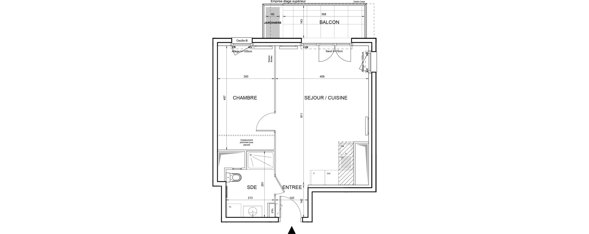 Appartement T2 de 42,44 m2 &agrave; Villeneuve-La-Garenne Boulevard gallieni