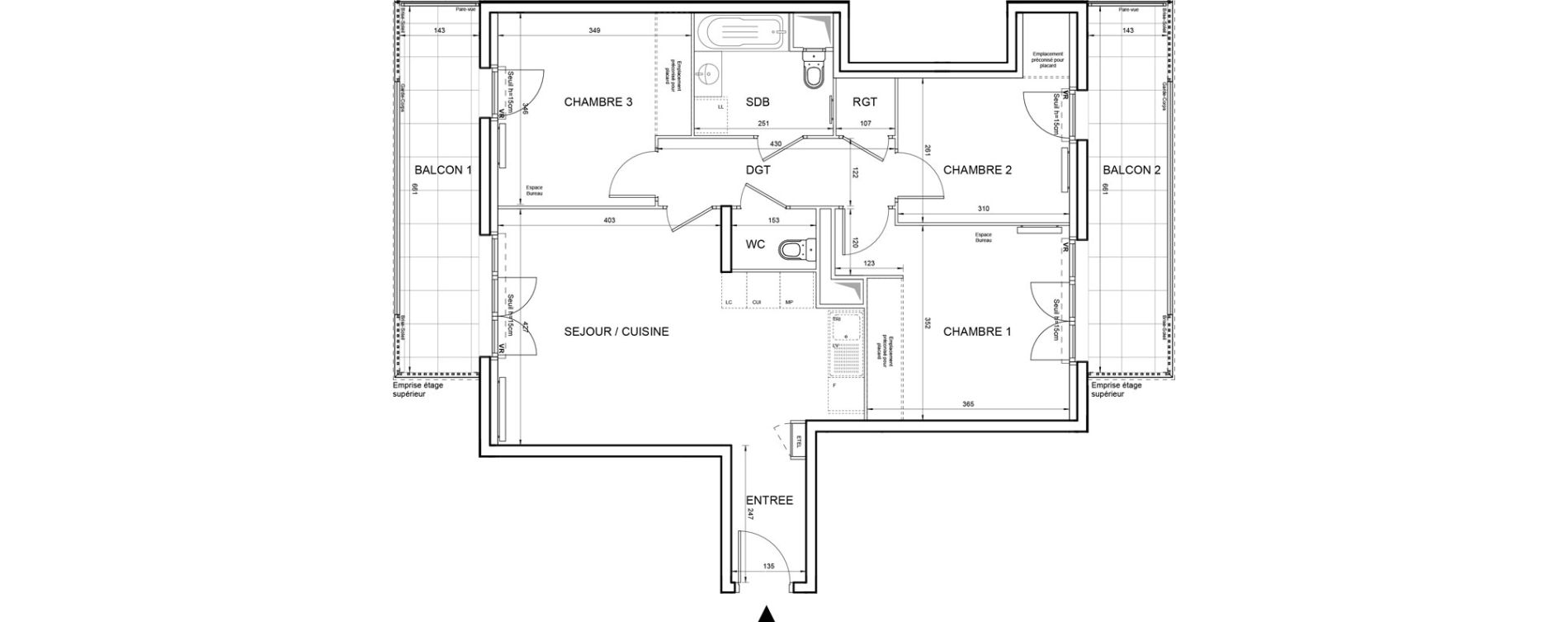 Appartement T4 de 74,45 m2 &agrave; Villeneuve-La-Garenne Boulevard gallieni