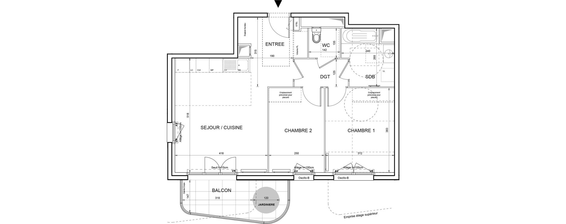 Appartement T3 de 60,10 m2 &agrave; Villeneuve-La-Garenne Boulevard gallieni