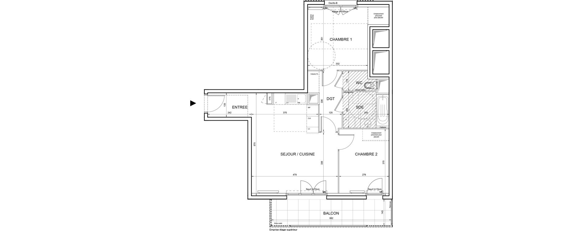 Appartement T3 de 61,23 m2 &agrave; Villeneuve-La-Garenne Boulevard gallieni